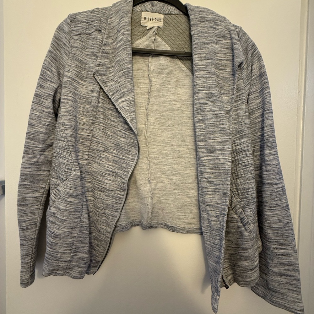 Olive & Oak Heathered Blue Cardigan
